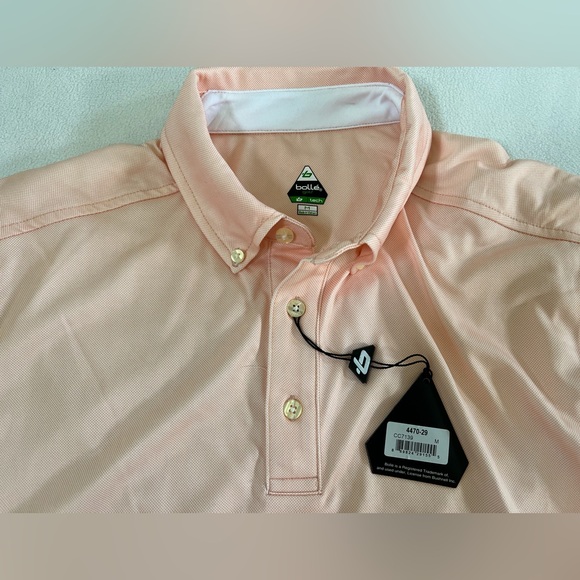 🔥BOLLE GOLF TECH SOLID POLO SHIRT STYLE # 4470-29 CC7139 MEN'S SIZE MEDIUM NWT - Picture 4 of 16